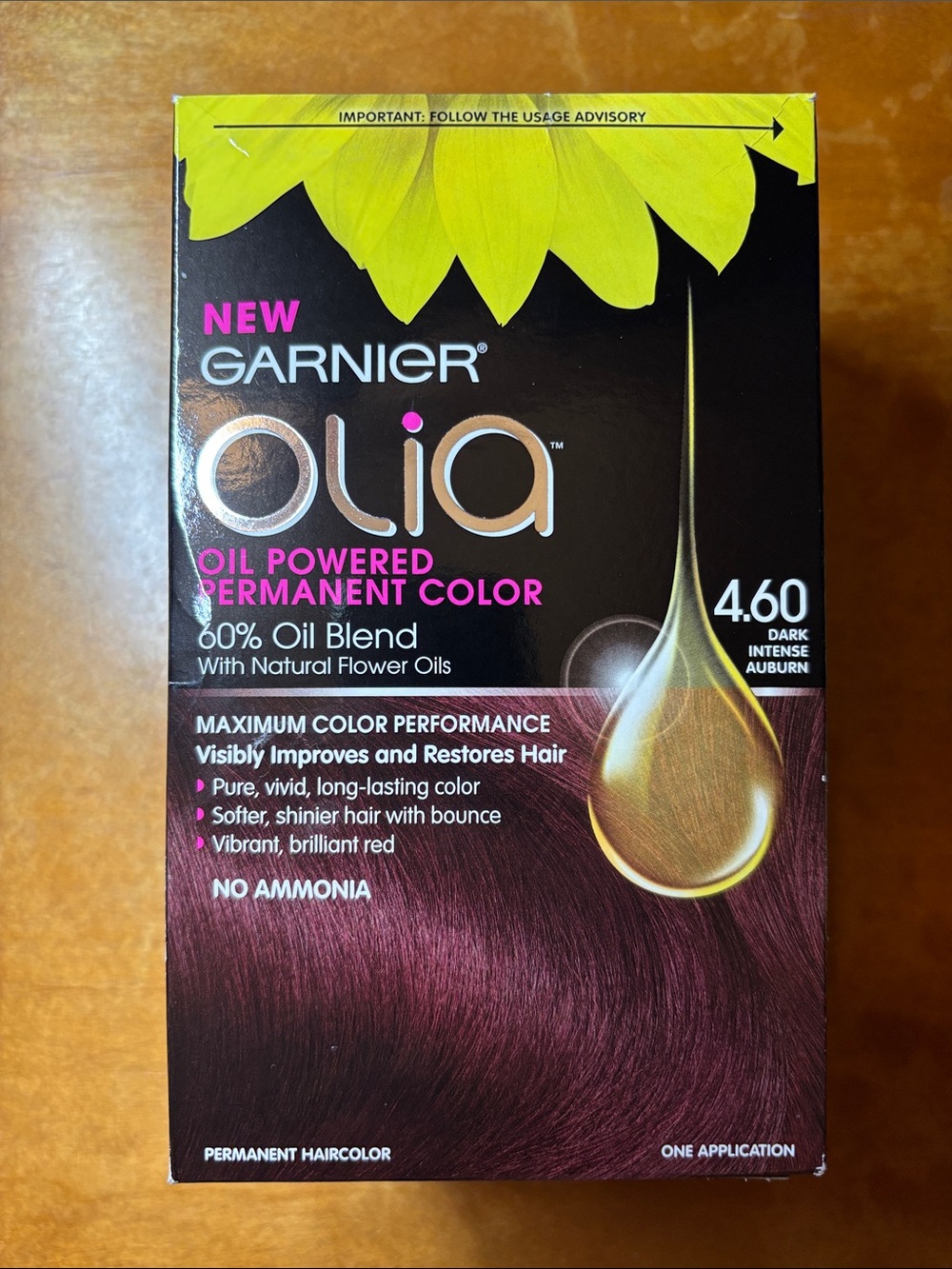 Garnier Olia Permanent Hair Color in Deep Auburn 4.60